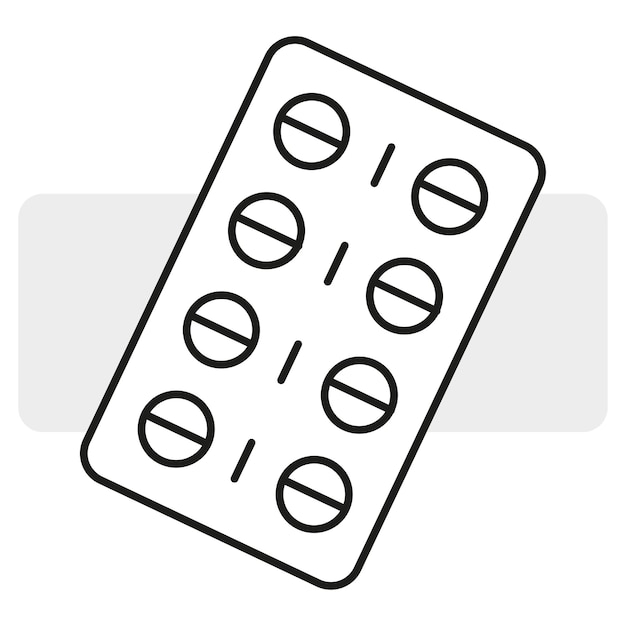 Pack of pills icon. Vector illustration. EPS 10.