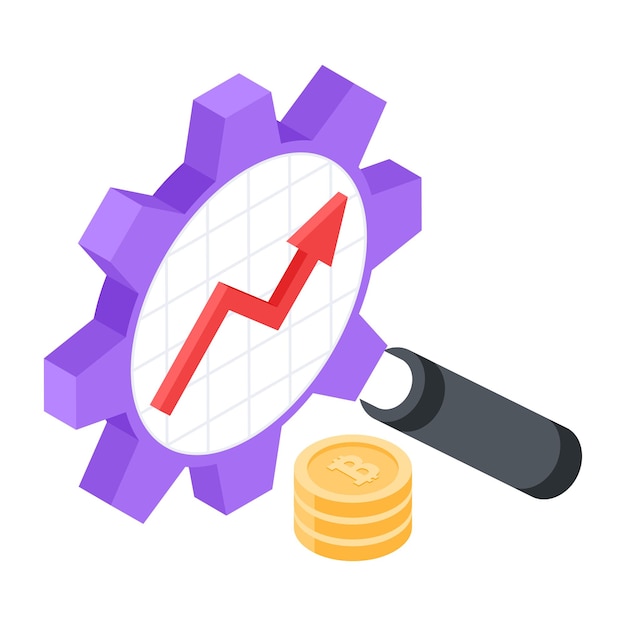 Pack of profit isometric icons