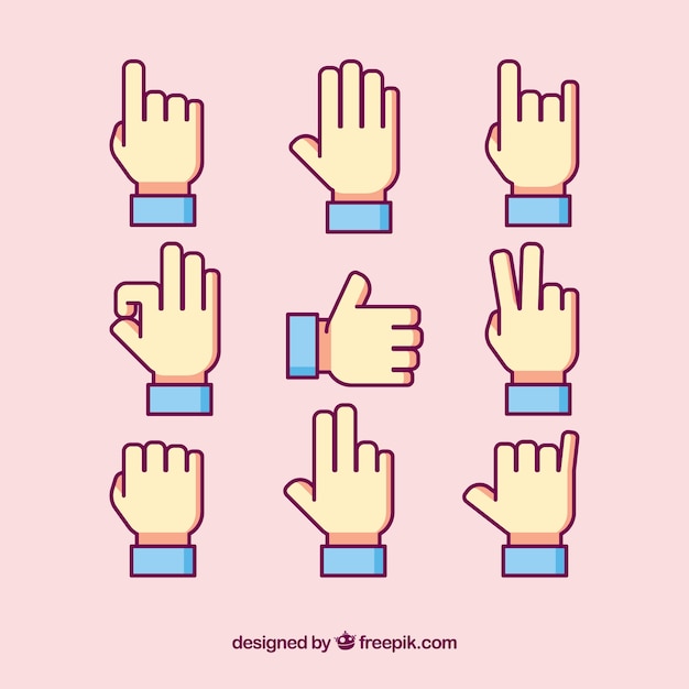 Pack of sign language icons