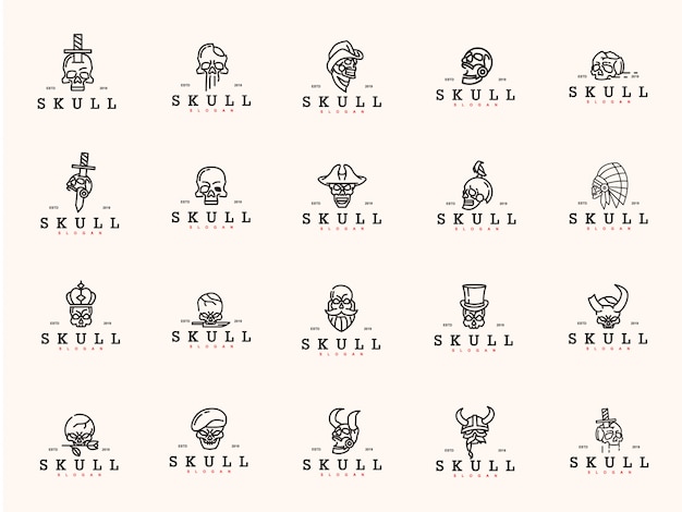 pack of skull logo  