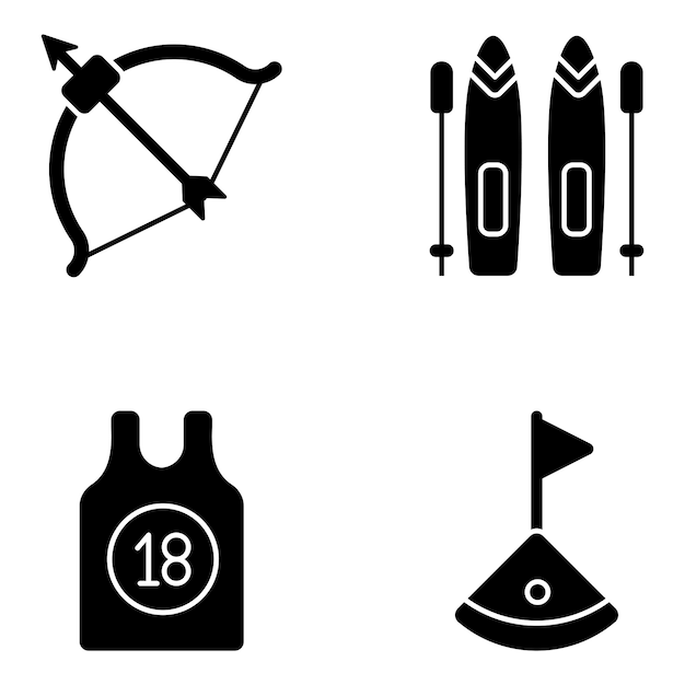 Pack of Sports and Adventure Solid Icons