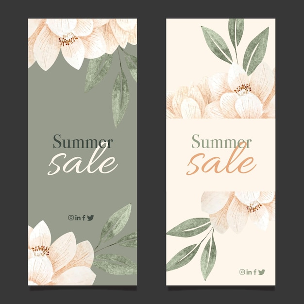 Pack of summer sale banners