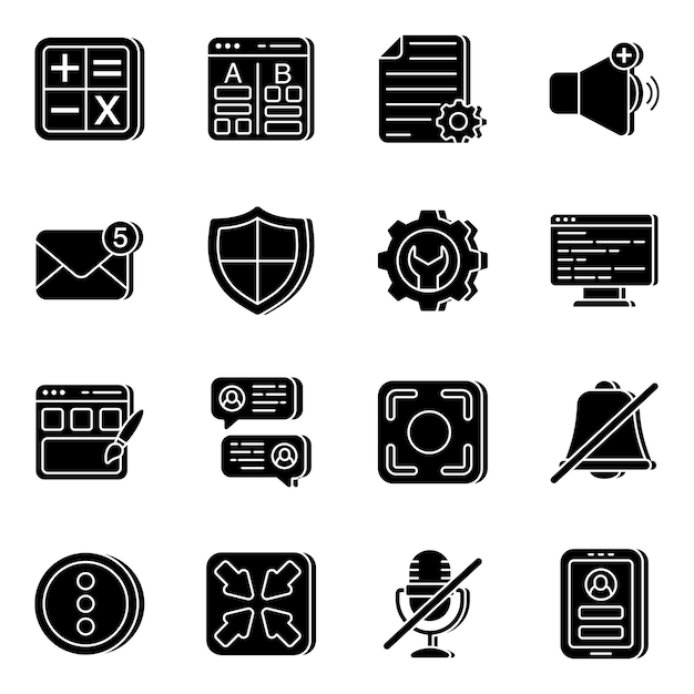 Pack of Ui Solid Icons