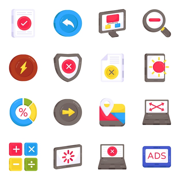 Pack of Ui and Ux Flat Icons