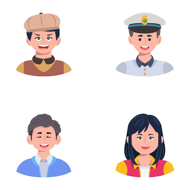 Pack van mensen Avatars Flat Icons
