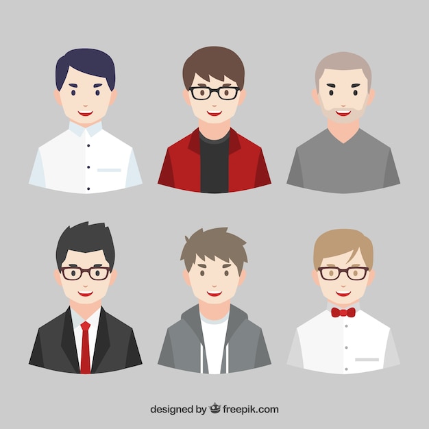 若い男性のアバターのパック