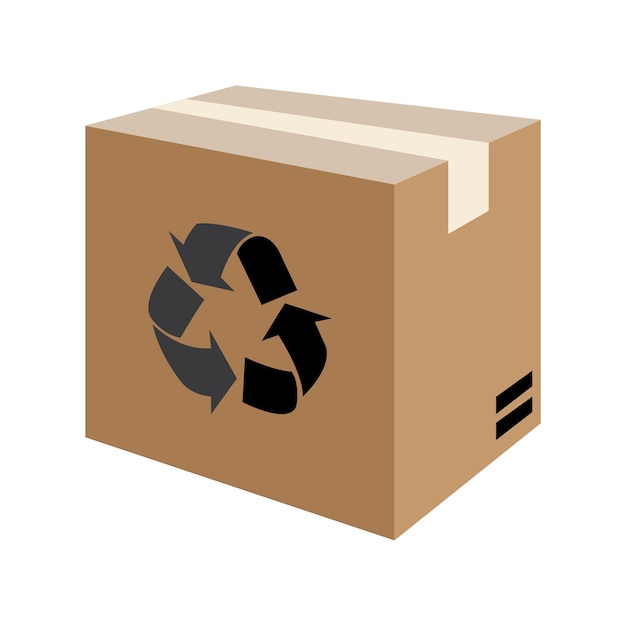 Шаблон векторного логотипа коробки упаковки