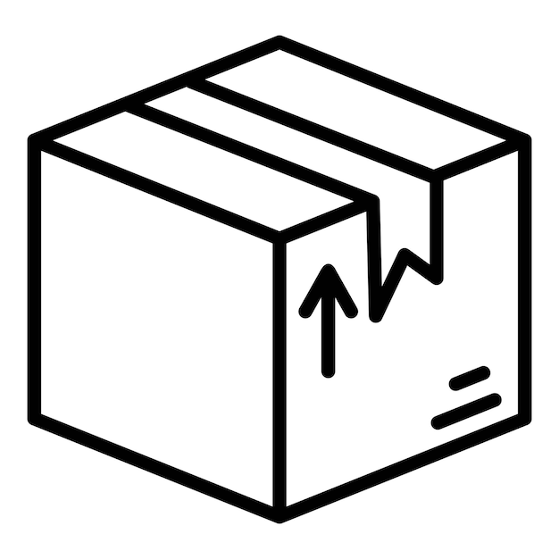 package box icon on transparent background