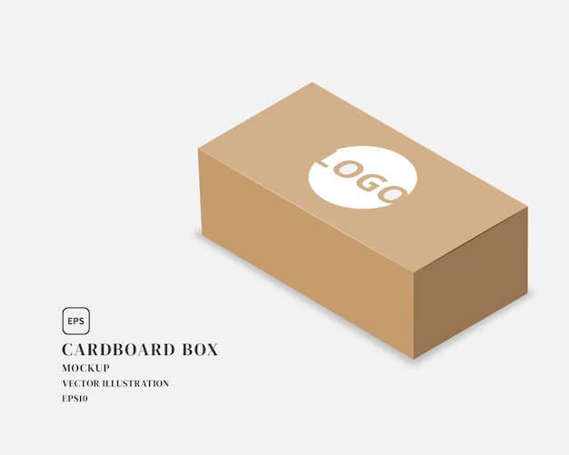 Vector package cardboard box illustration