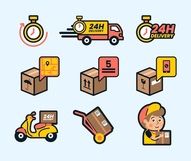 Package delivery service illustration