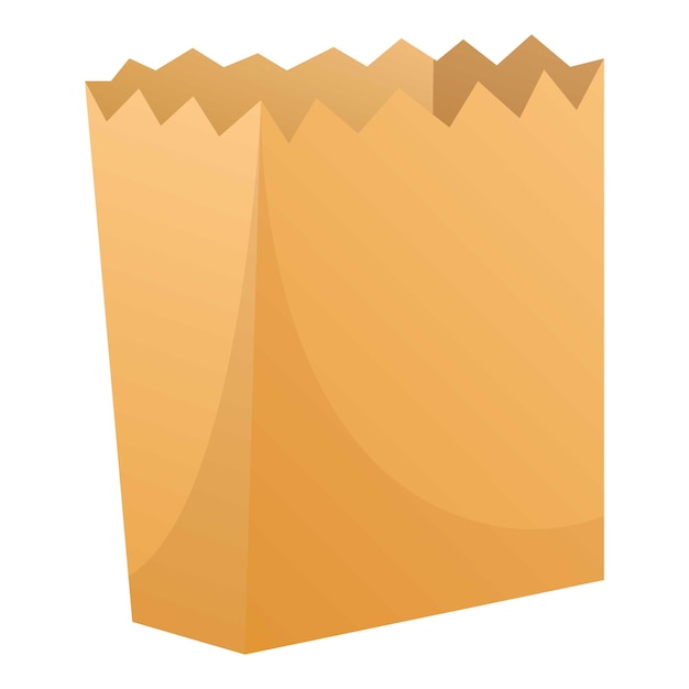 Вектор Иконка пакета бумаги мультфильм векторной иконки пакета бумаги для веб-дизайна изолирован на белом фоне