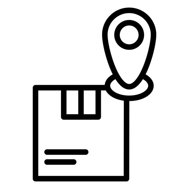 Векторное изображение значка отслеживания пакета может быть использовано для веб-магазина