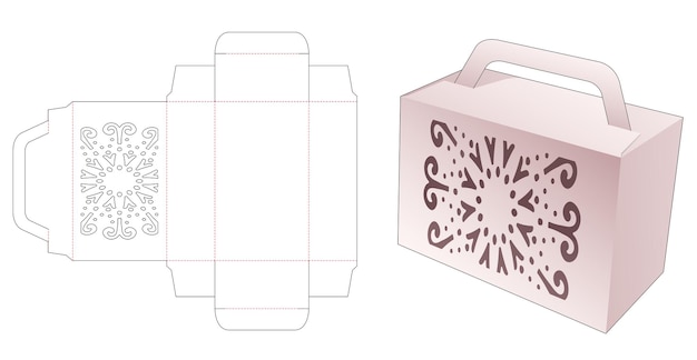 Упаковочный пакет с трафаретом мандалы высечки шаблон