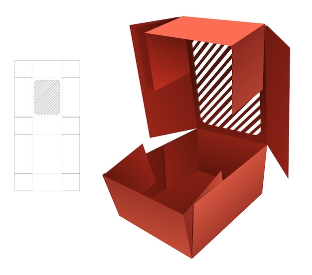 포장 상자 다이 컷 템플릿 및 3d 모형