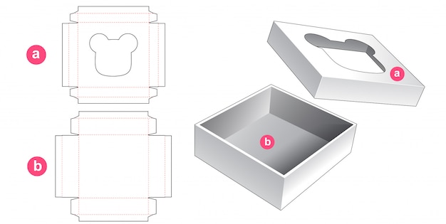 Упаковка коробки высечки шаблон дизайна