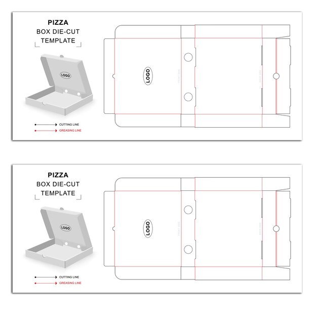 Packaging box with rope hole die cut template mockup design