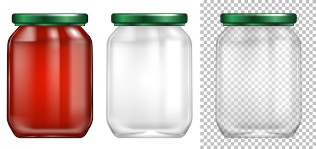 Packaging design for glass jar