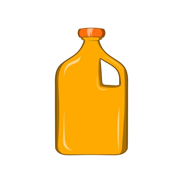 Икона упаковки для моторного масла в стиле мультфильма, изолированная на белом фоне Символ производства и упаковки