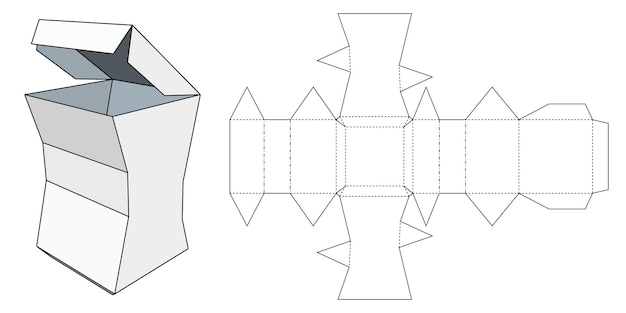Вектор Упаковка для подарков, товаров и продуктов питания. векторная иллюстрация картонной коробки. шаблон пакета. изолированный белый розничный макет.