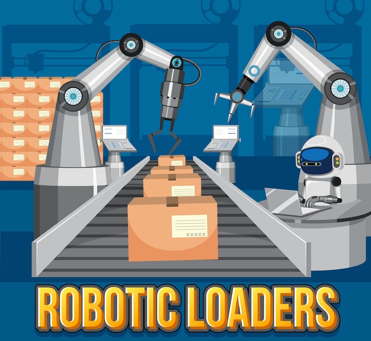 Vector packaging process concept with robotic loaders