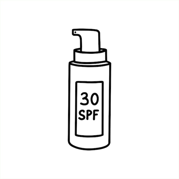 Packaging of SPF sunscreen Sunscreen for the body