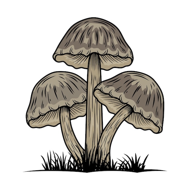 paddenstoel logo ontwerp paddenstoelplant voor paddenstoelenwinkel of paddenstoelenvoedselproductie
