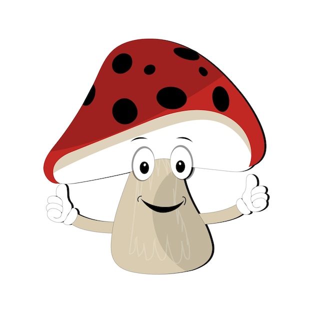 Paddenstoel personage ontwerp verschillende uitdrukking in vintage stijl Kawaii paddenstoel cartoon mascotte