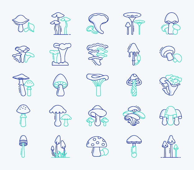 Paddestoel vector pictogram illustratie