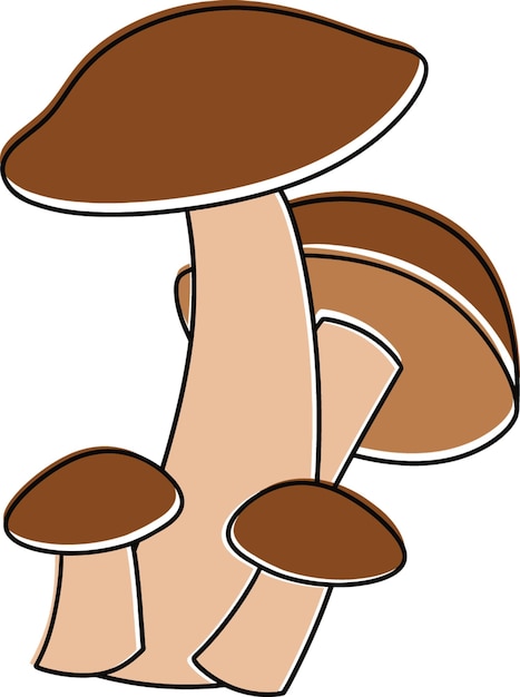 Vector paddestoelen illustratie. paddenstoelen cartoon-stijl. plat plantaardig concept