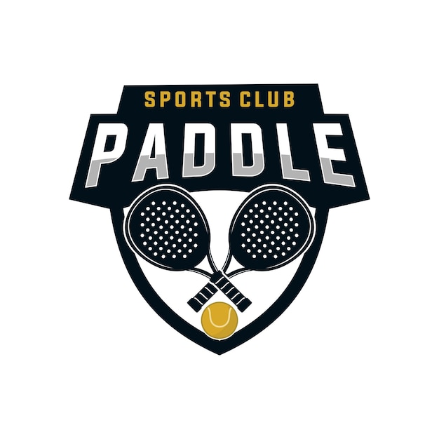 paddle tennis sport graphic template. paddle ball icon game tournament illustration.