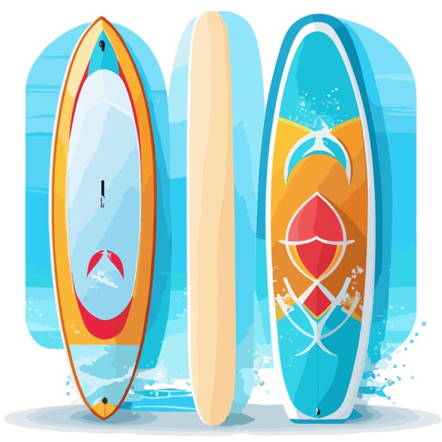 Vector paddleboard vector on a white background