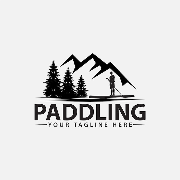 paddling logo design template