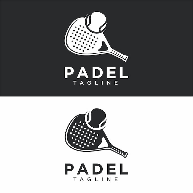 현대적인 미니멀리즘 스타일의 Padel 로고