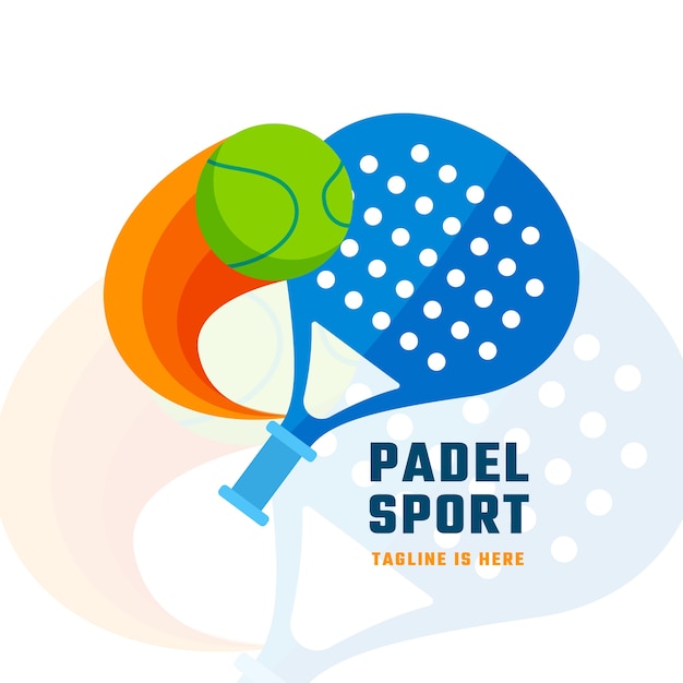 벡터 padel 로고 템플릿 평면 스타일