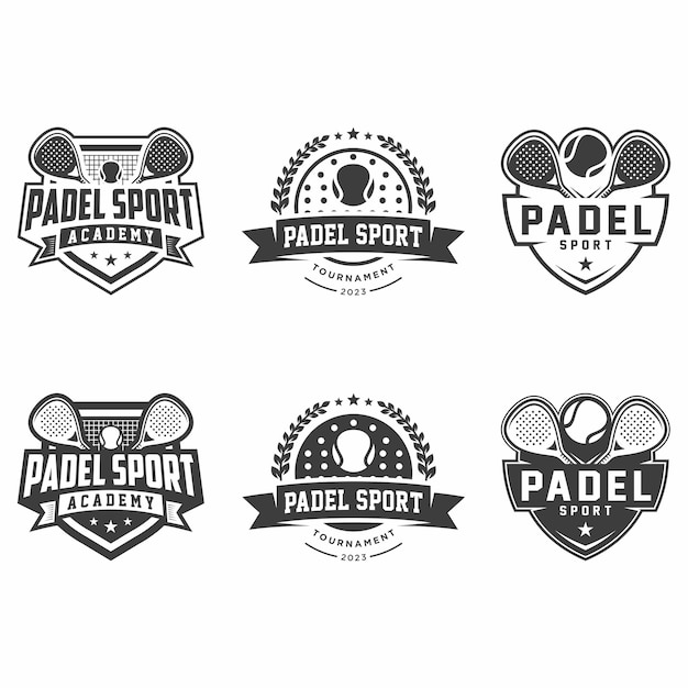 Коллекции эмблем логотипов Padell разрабатывают шаблоны на светлом фоне