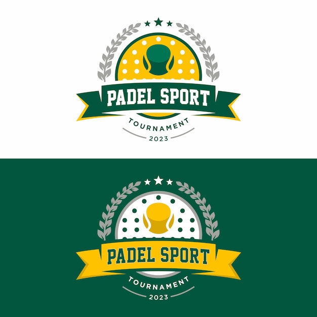 Padell sports badge emblem logo