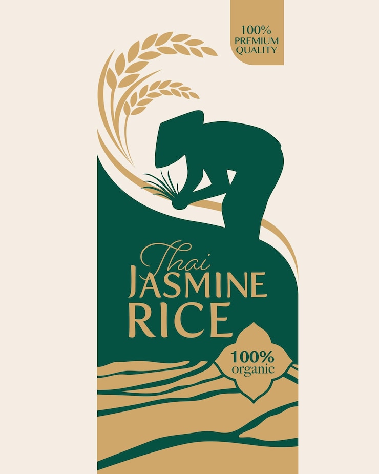 Padie premium biologische natuurproduct banner logo vector ontwerp
