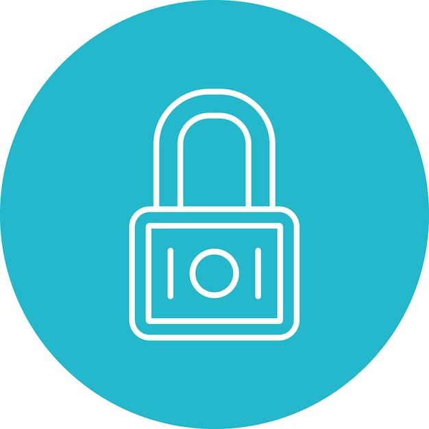 Vettore immagine vettoriale dell'icona del lucchetto può essere utilizzata per la protezione e la sicurezza