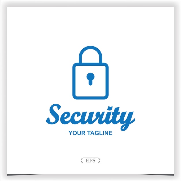 Padlock logo bussines design premium elegant template vector eps 10