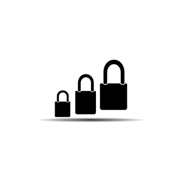 Padlock logo template vector icon illustration