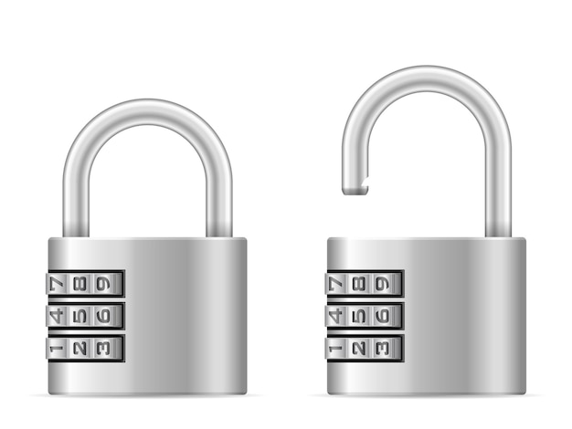 Vector padlock set