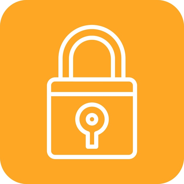 Vector padlock vector icon illustration of protection and security iconset