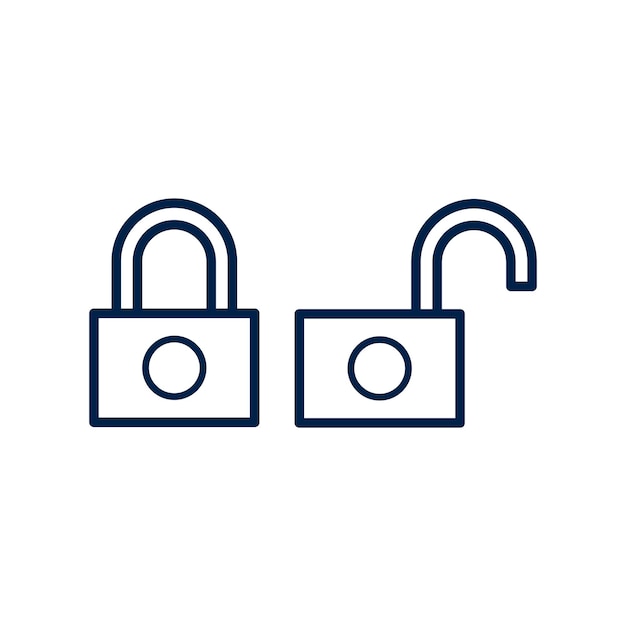 Vector padlock vector icon logo template