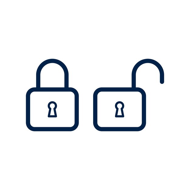 Padlock vector icon logo template