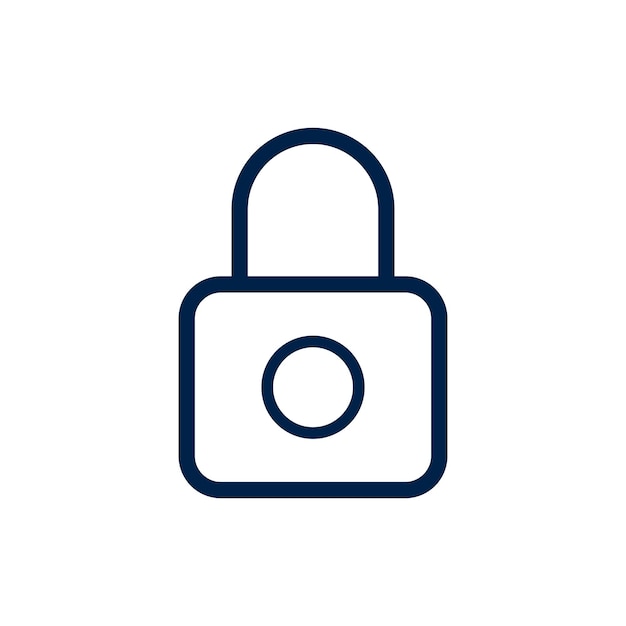 Padlock vector icon logo template