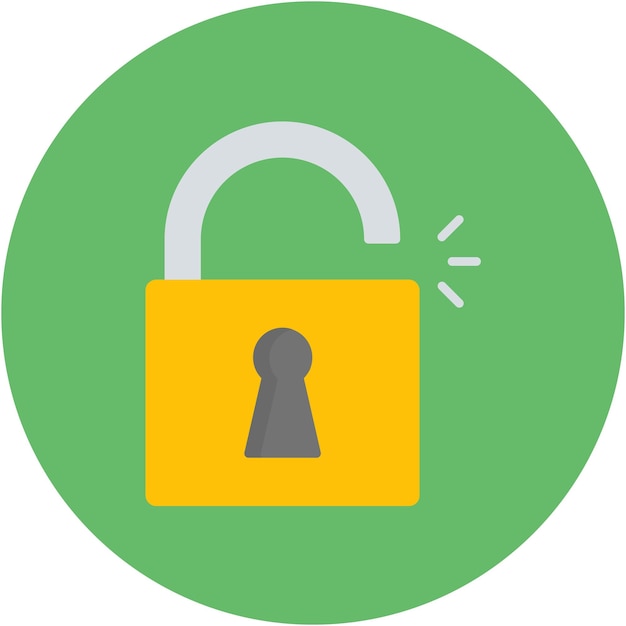 Vector padlock vector illustration style