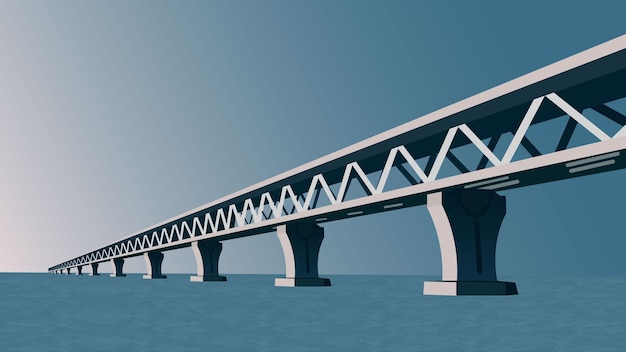 Padma-brug in Bangladesh illustratie