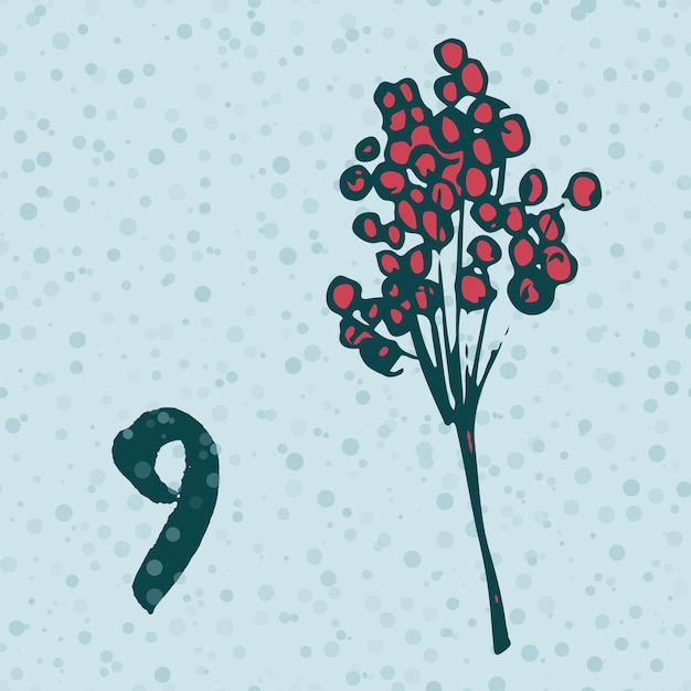 Page Advent Calendar 25 days of Christmas with space for text