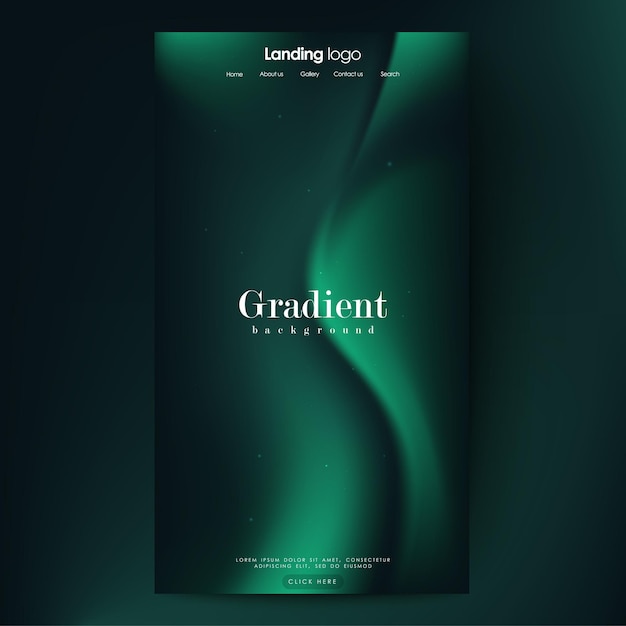 Page design inspiration with abstract background shades of a green gradient background pattern