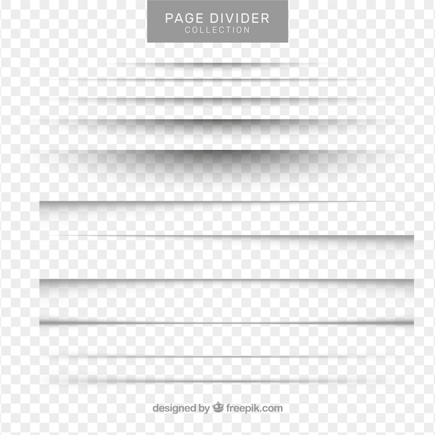 Page dividers collection without background